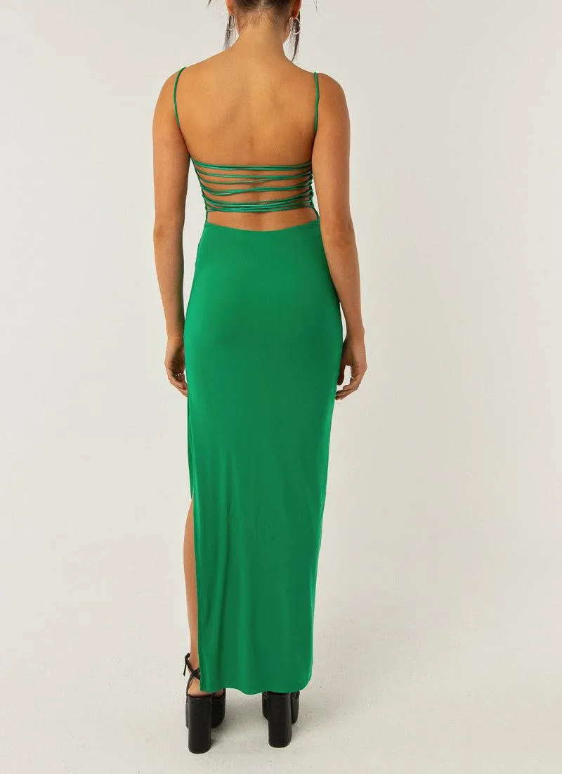 Heading West Maxi Dress - Jade Green