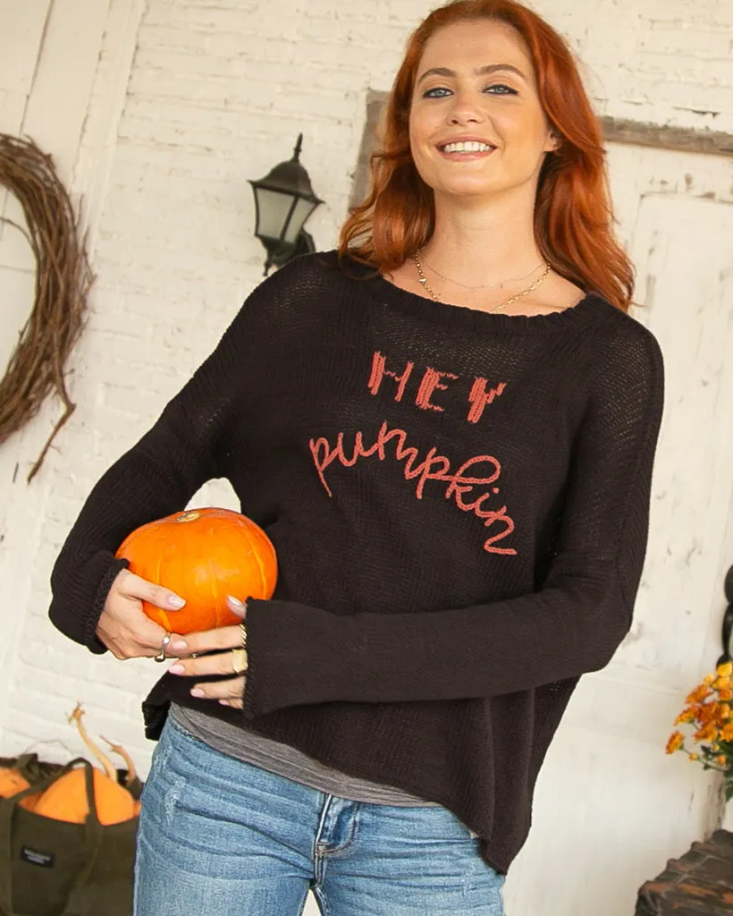 HEY PUMPKIN CREW COTTON