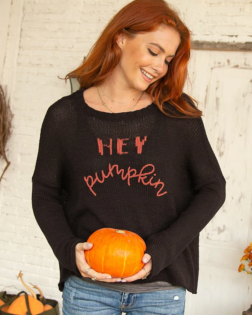 HEY PUMPKIN CREW COTTON