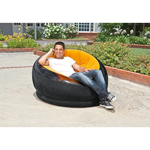 INTEX INFLATABLE EMPIRE CHAIR, 44" X 43" X 27", COLOR MAY VARY, 1 PACK