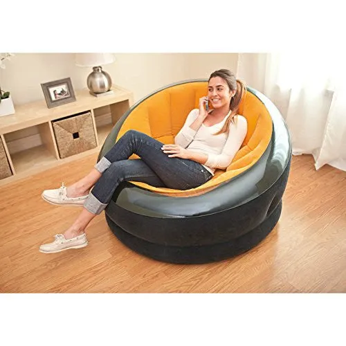 INTEX INFLATABLE EMPIRE CHAIR, 44" X 43" X 27", COLOR MAY VARY, 1 PACK