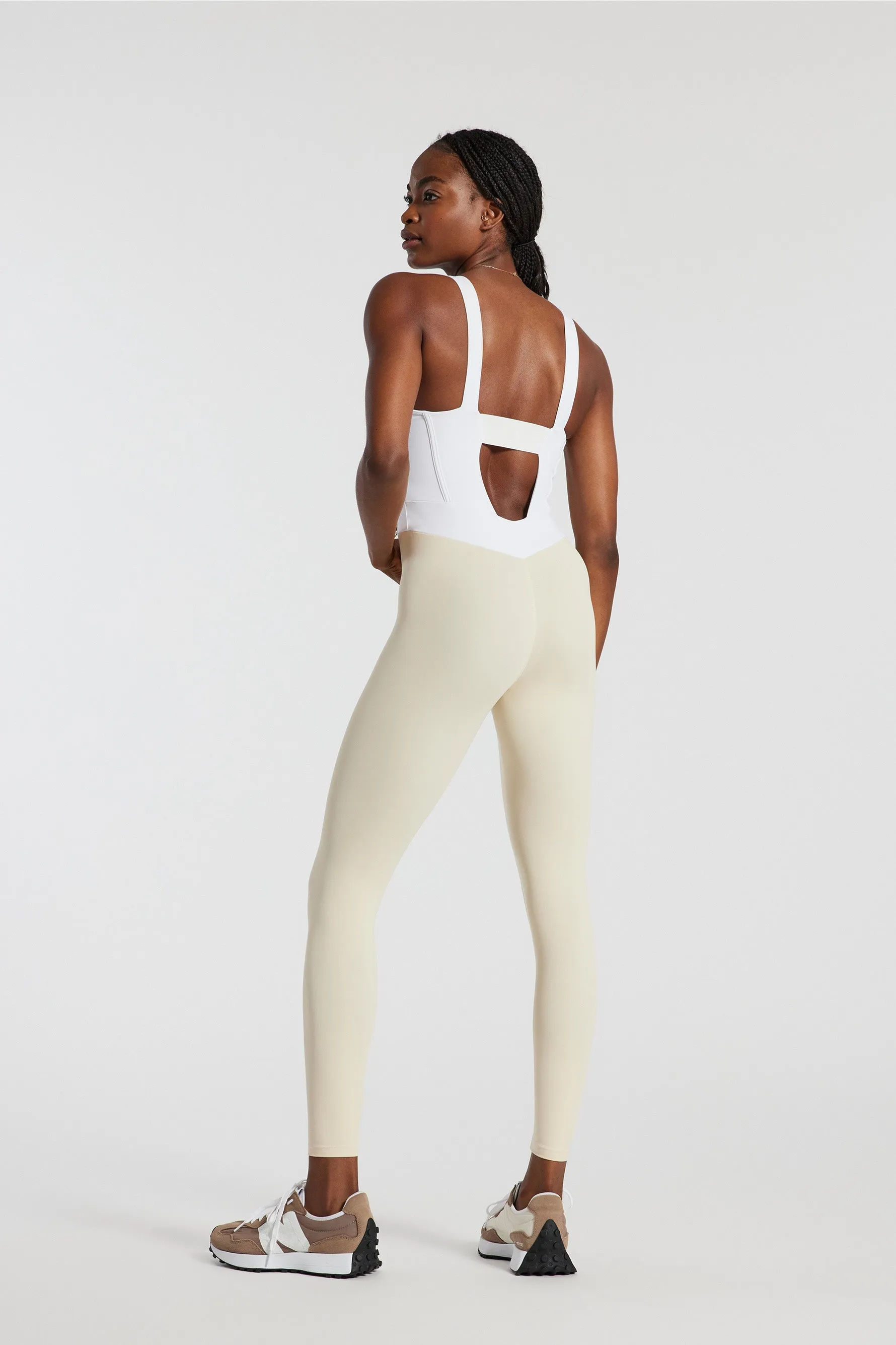 Ithaca Bustier Bodysuit - White/creme