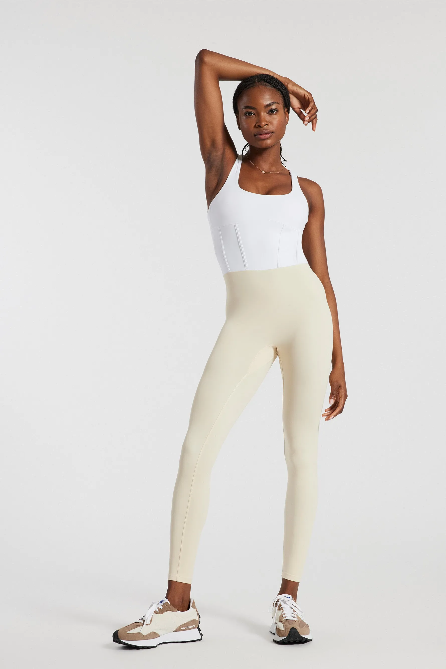 Ithaca Bustier Bodysuit - White/creme