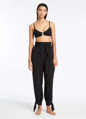 Jetset Tie Cuff Pant - Black