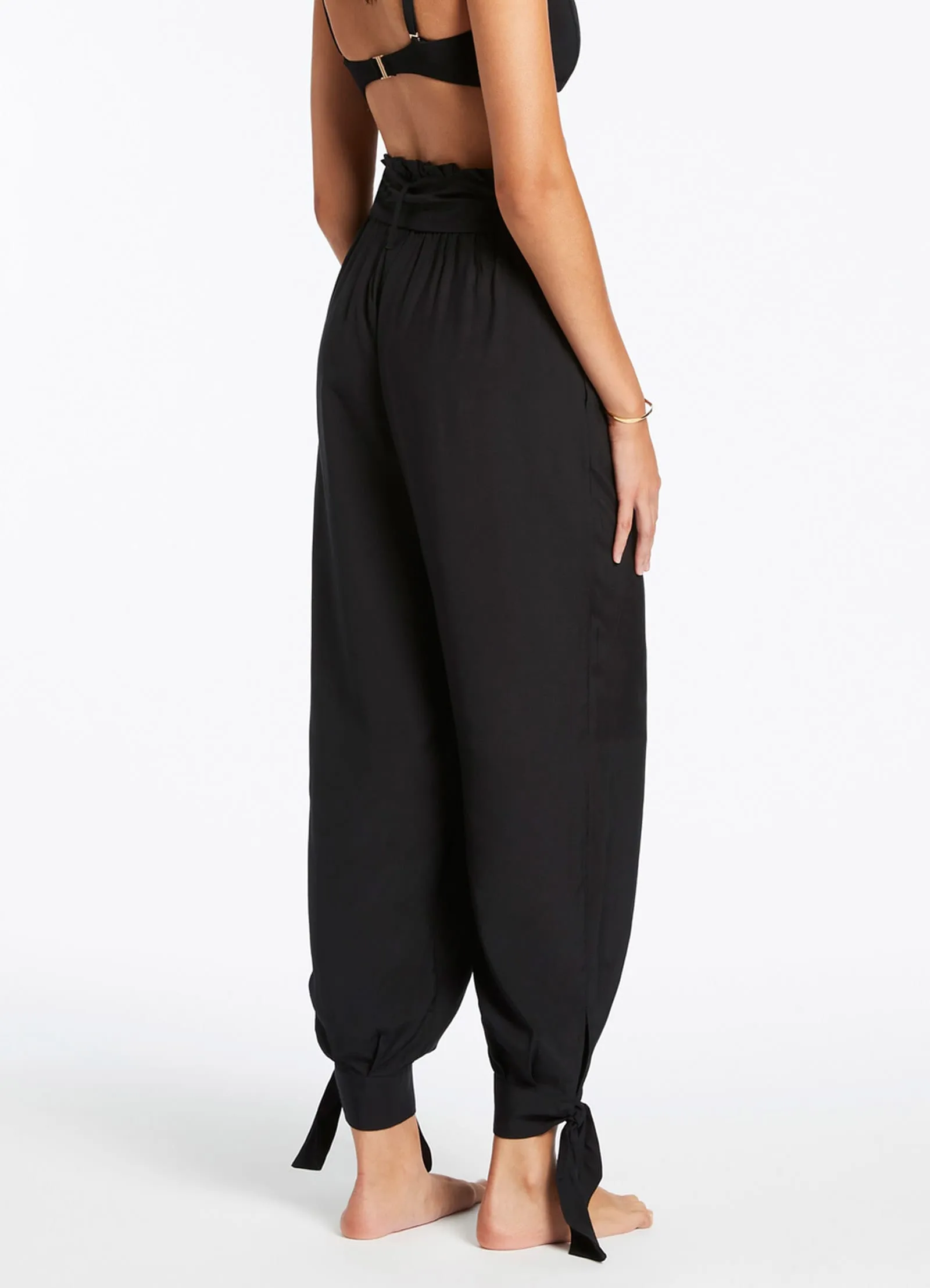 Jetset Tie Cuff Pant - Black