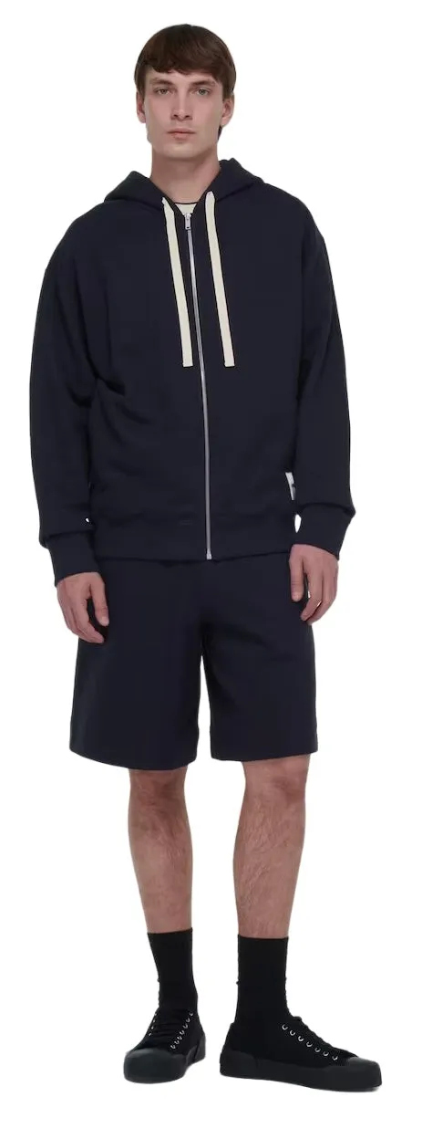 Jil Sander Cotton Track Shorts Midnight