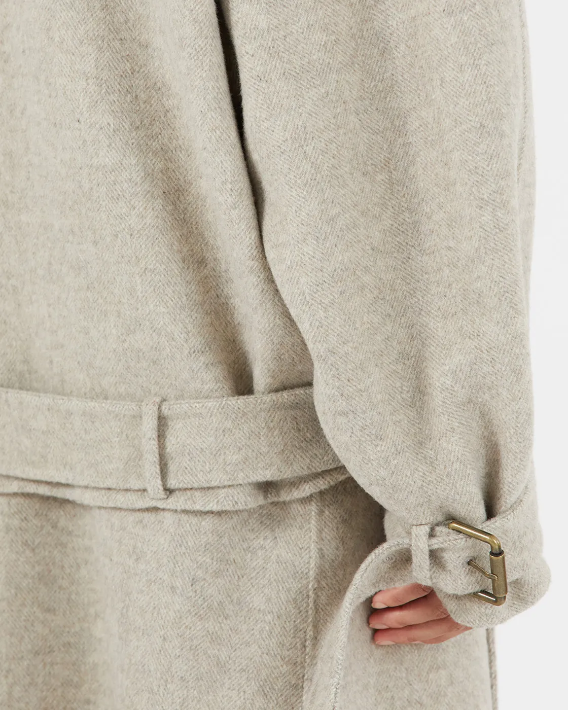 Juno Jacket Wool Blend Herringbone Beige