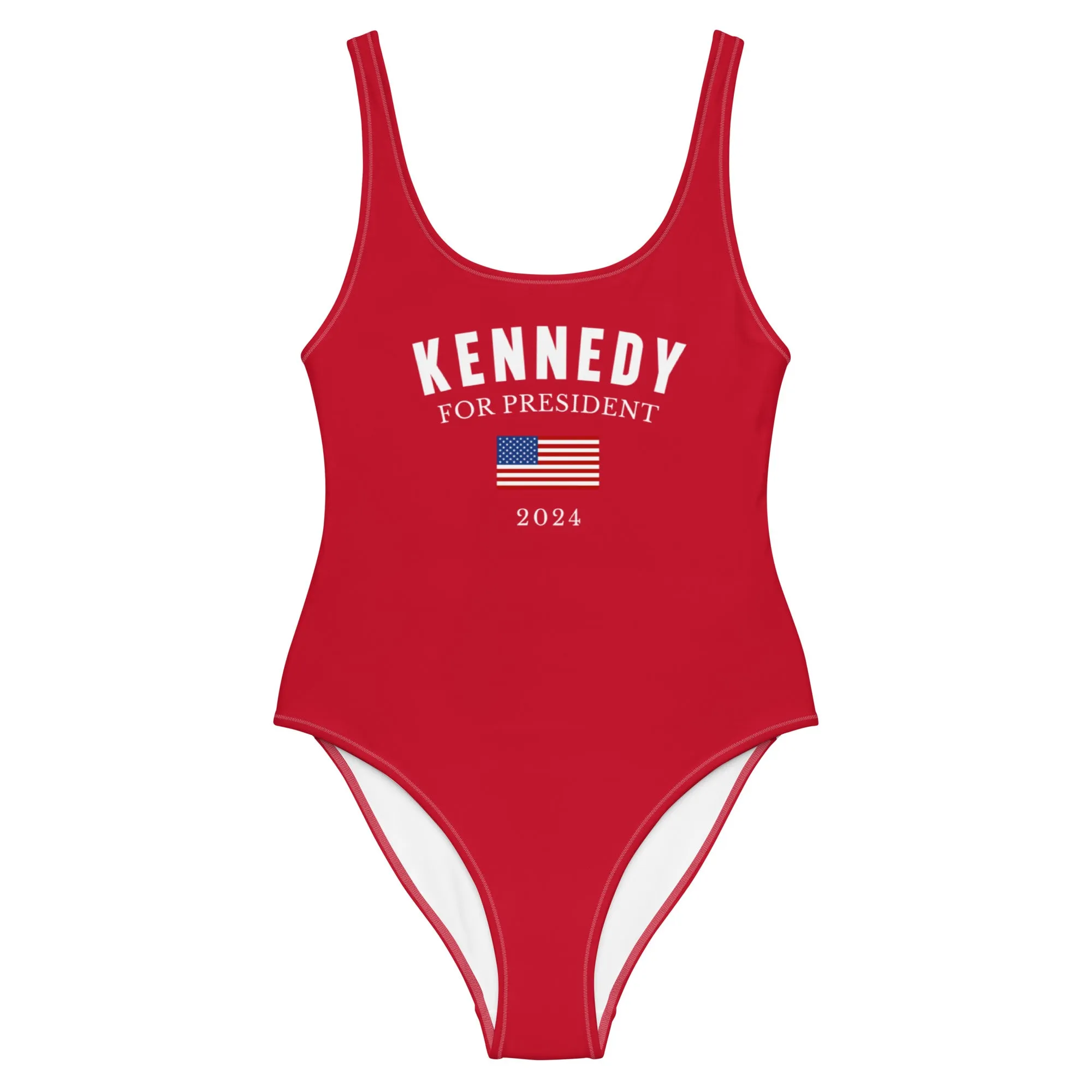 Kennedy for President Flag One-Piece Swimsuit