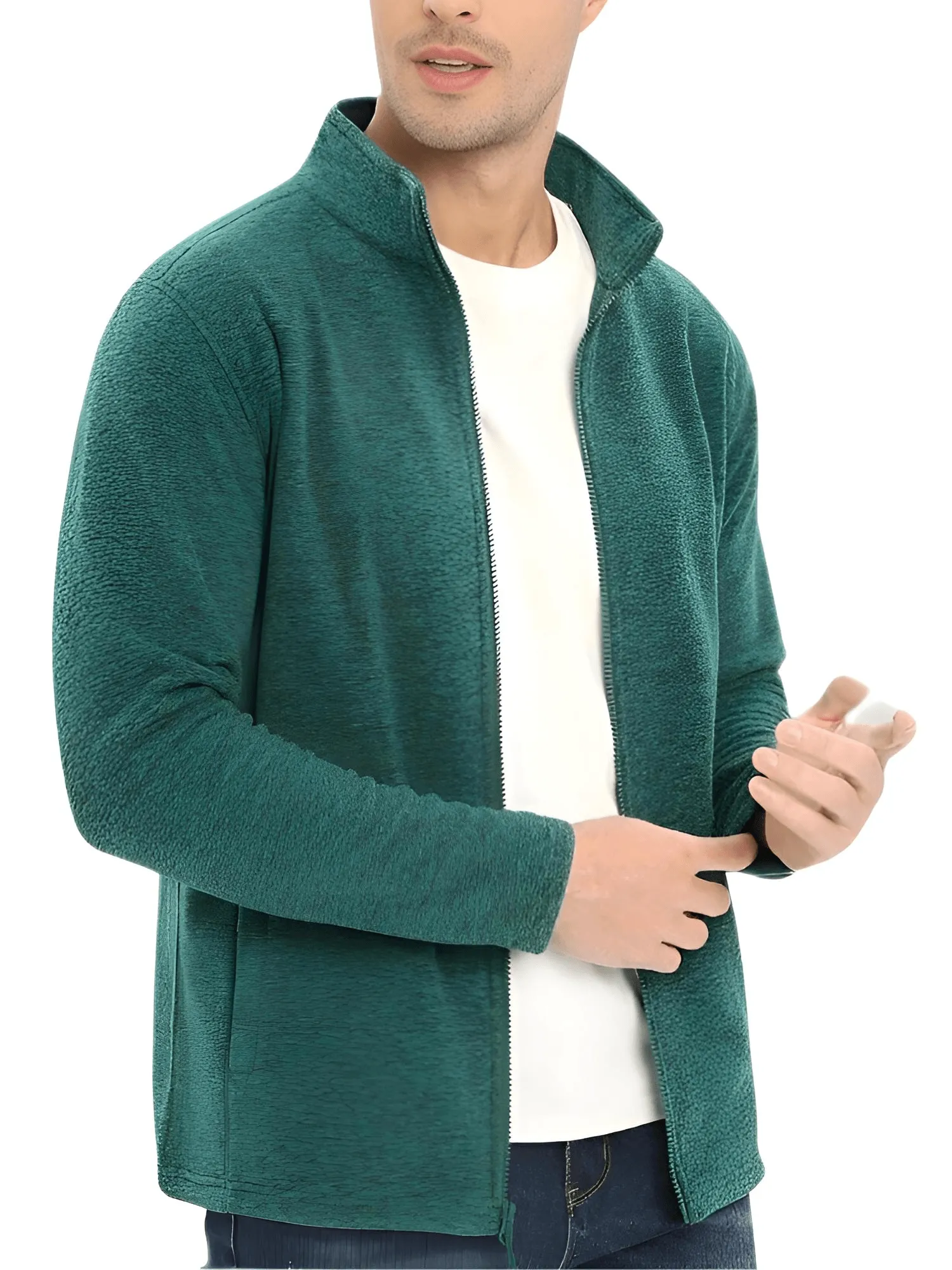 Lightweight Full Zip Fleece Jackets For Men - In 16 Colors!