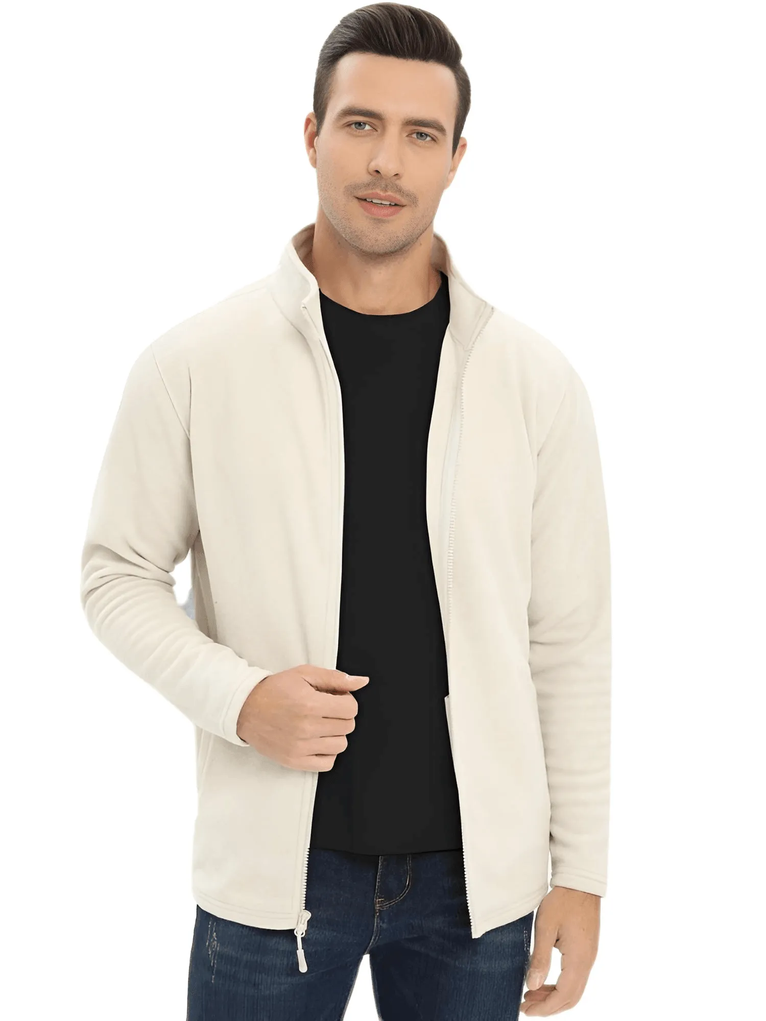 Lightweight Full Zip Fleece Jackets For Men - In 16 Colors!