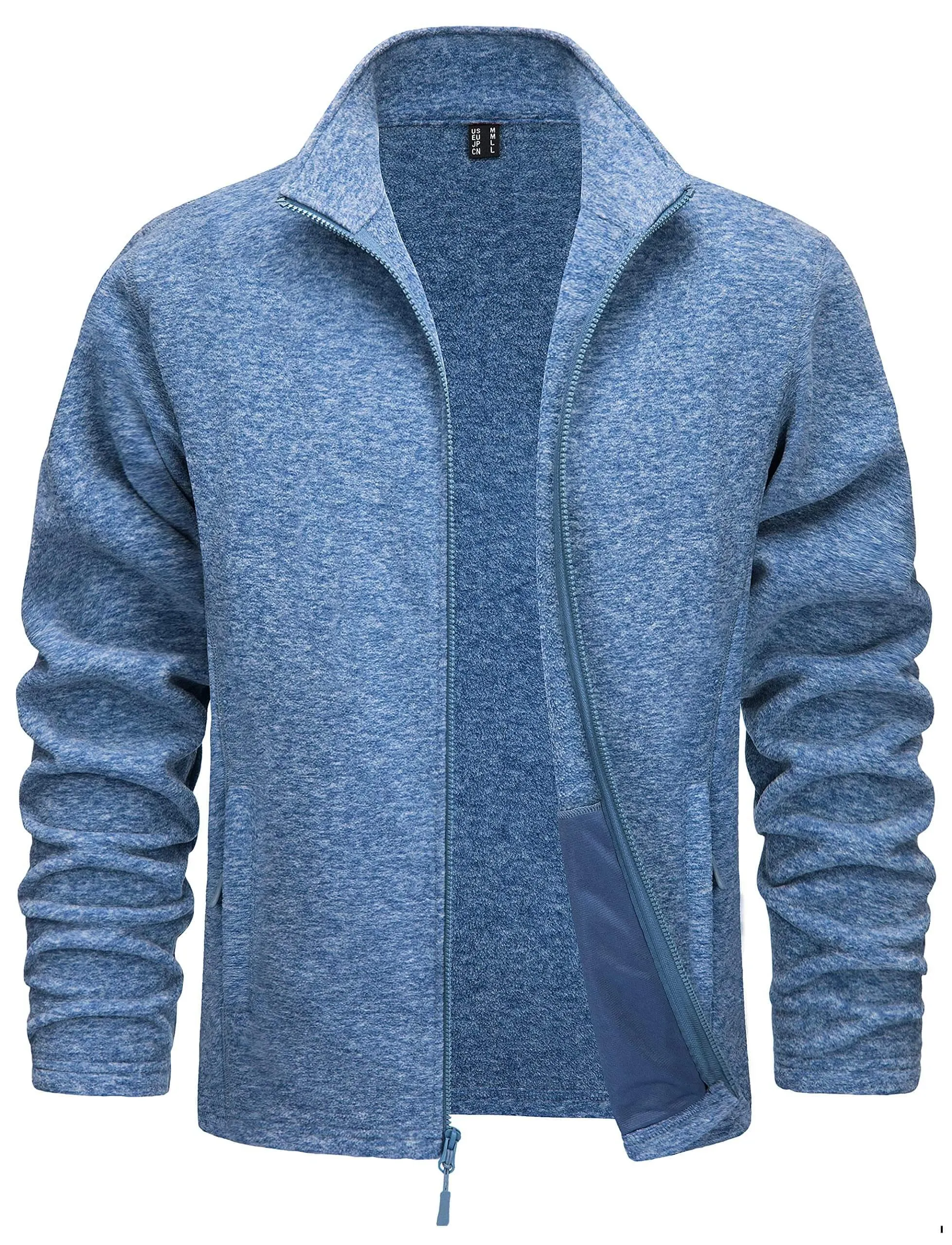 Lightweight Full Zip Fleece Jackets For Men - In 16 Colors!