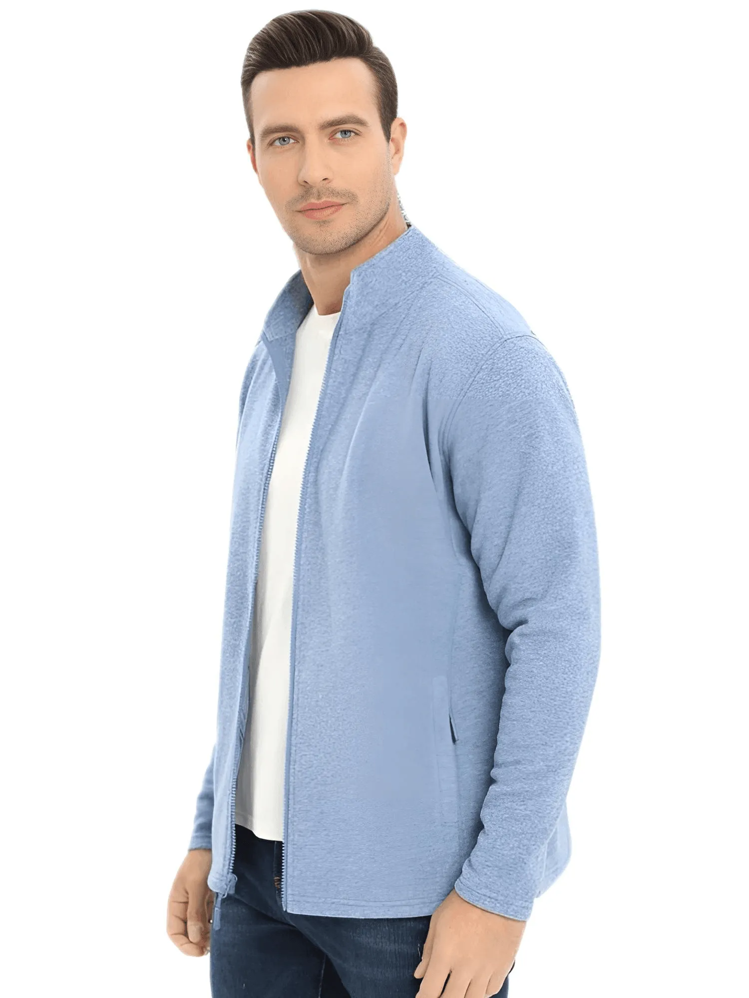 Lightweight Full Zip Fleece Jackets For Men - In 16 Colors!