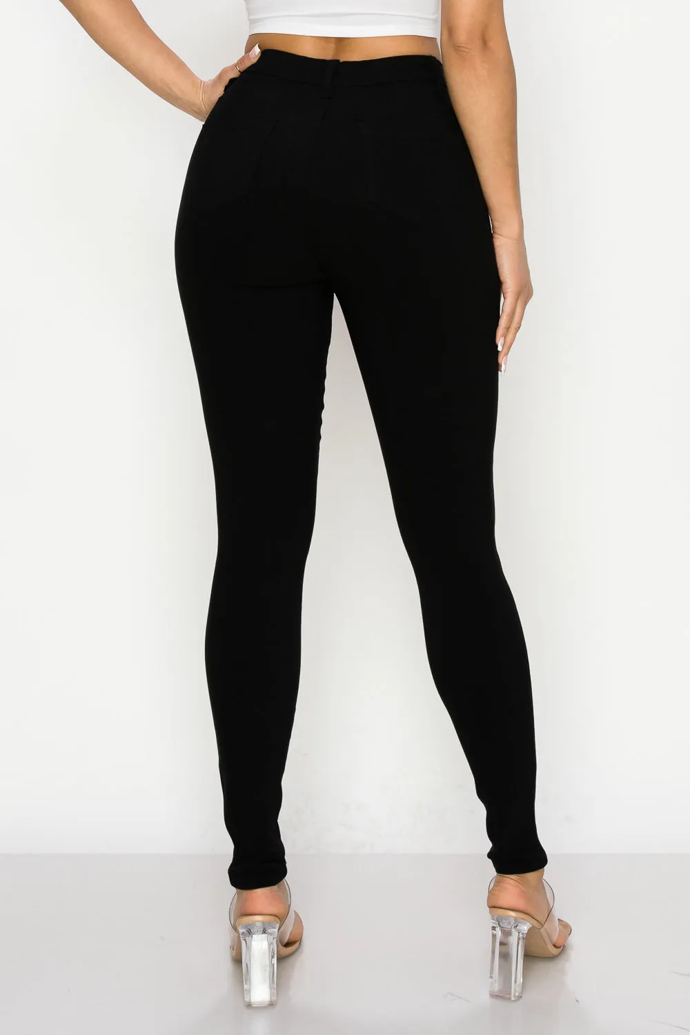 LV-300 BLACK HIGH WAISTED COLORED JEANS