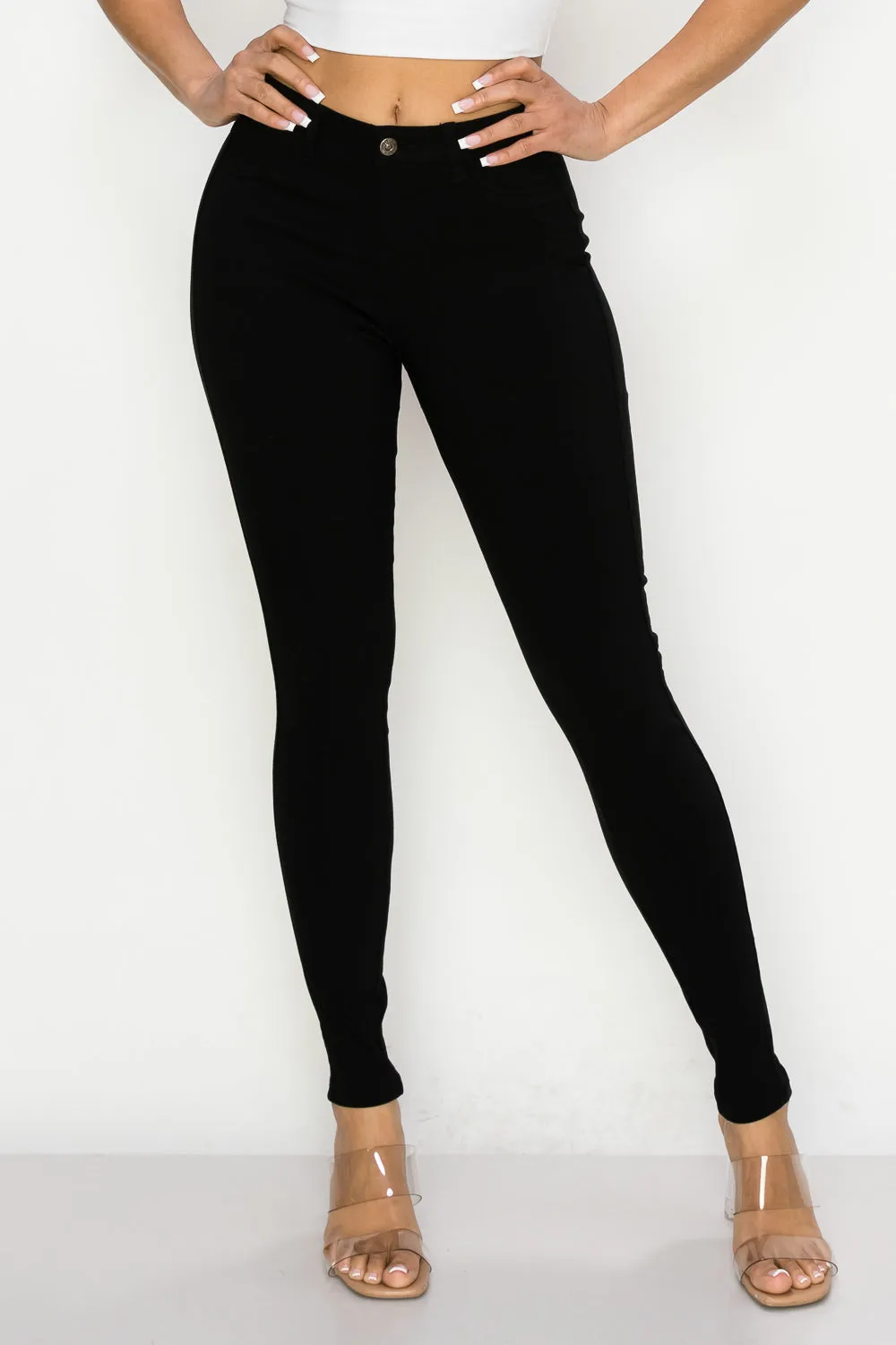 LV-300 BLACK HIGH WAISTED COLORED JEANS