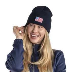 Made in USA Embroidered Flag Beanie