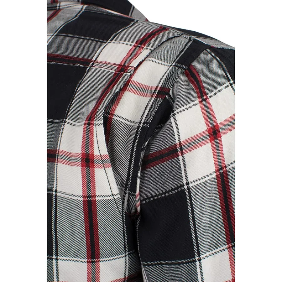 Men’s Armored Checkered Flannel Biker Shirt w/ Aramid® by DuPont™ Fibers