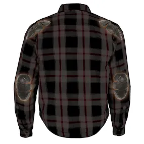 Men’s Armored Flannel Biker Shirt w/ Aramid® by DuPont™ Fibers