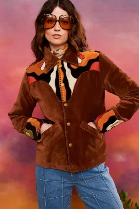 Midnight Cowboy Brown Velvet Butterfly Jacket