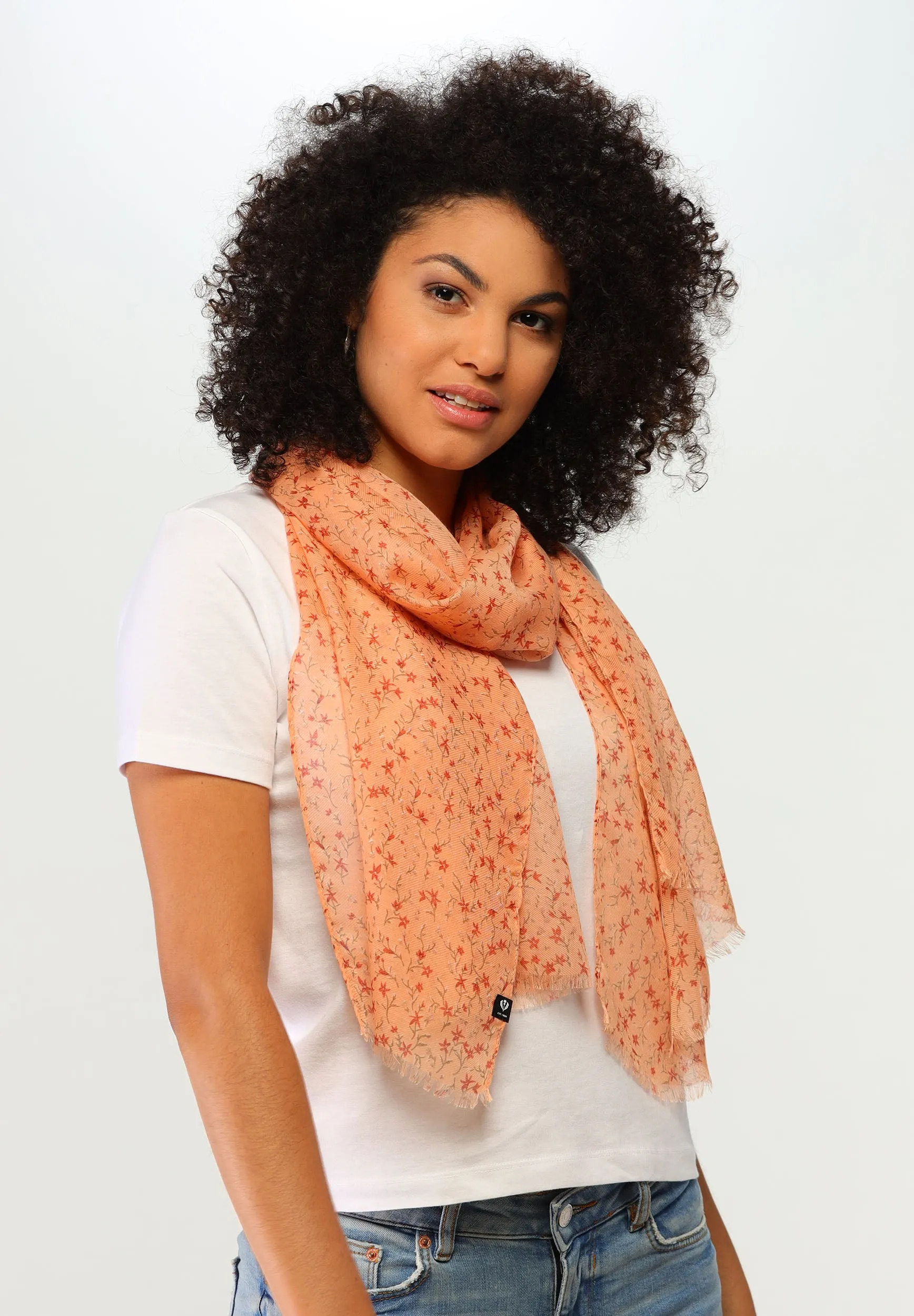 Mille Fleur Polyester Print Scarf