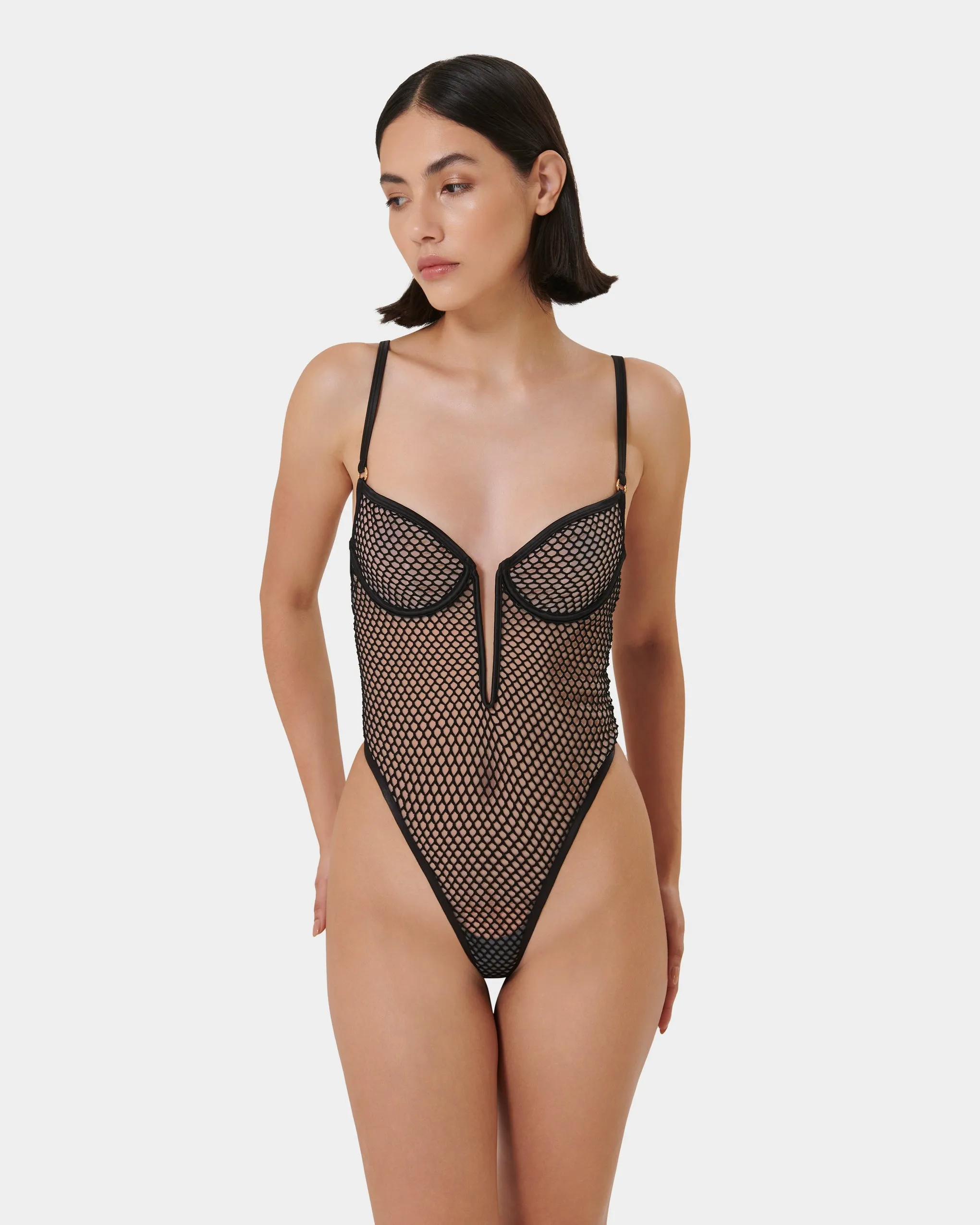 Mina Wired Bodysuit Black