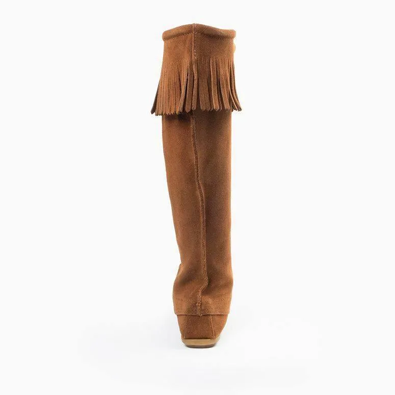 Minnetonka, Women's Front Lace Knee High Boots