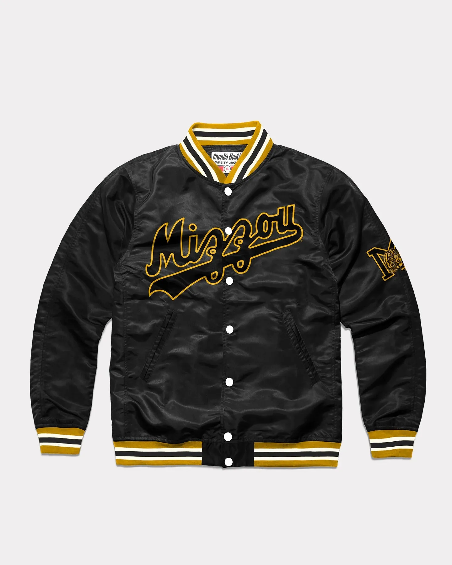 Mizzou Tigers Script Black Varsity Jacket