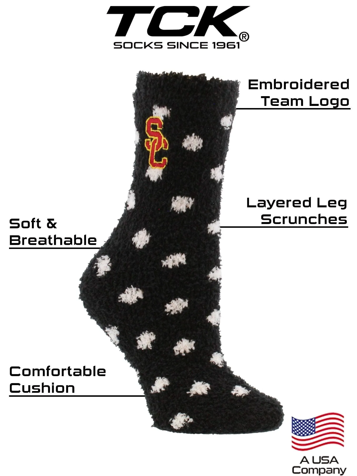 NCAA College Fuzzy Socks For Women & Men, Warm and Cozy Socks Womens Licensed University Sock