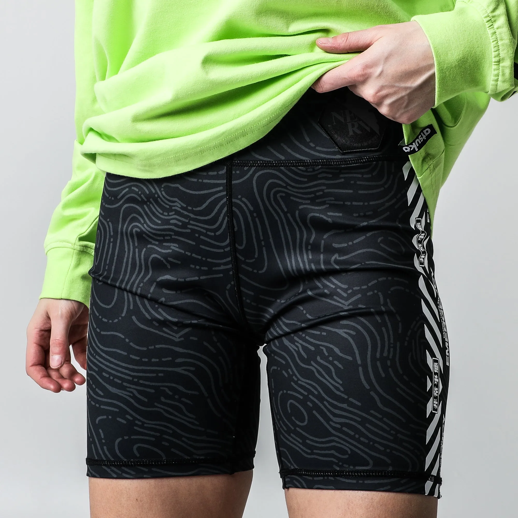 NERV Topography Print Women's Biker Shorts