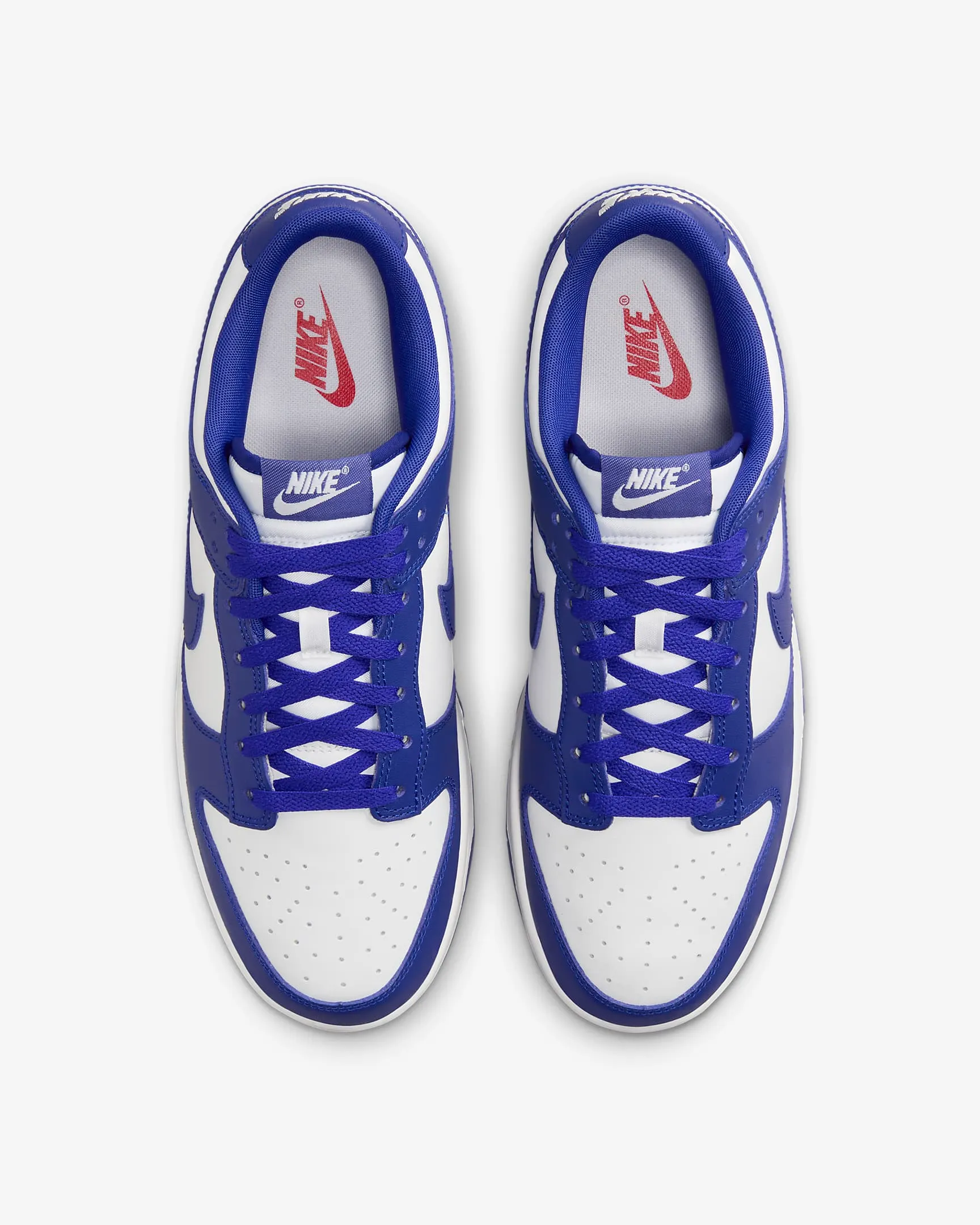 Nike Men's Dunk Low Retro Shoes - White / University Red / Concord