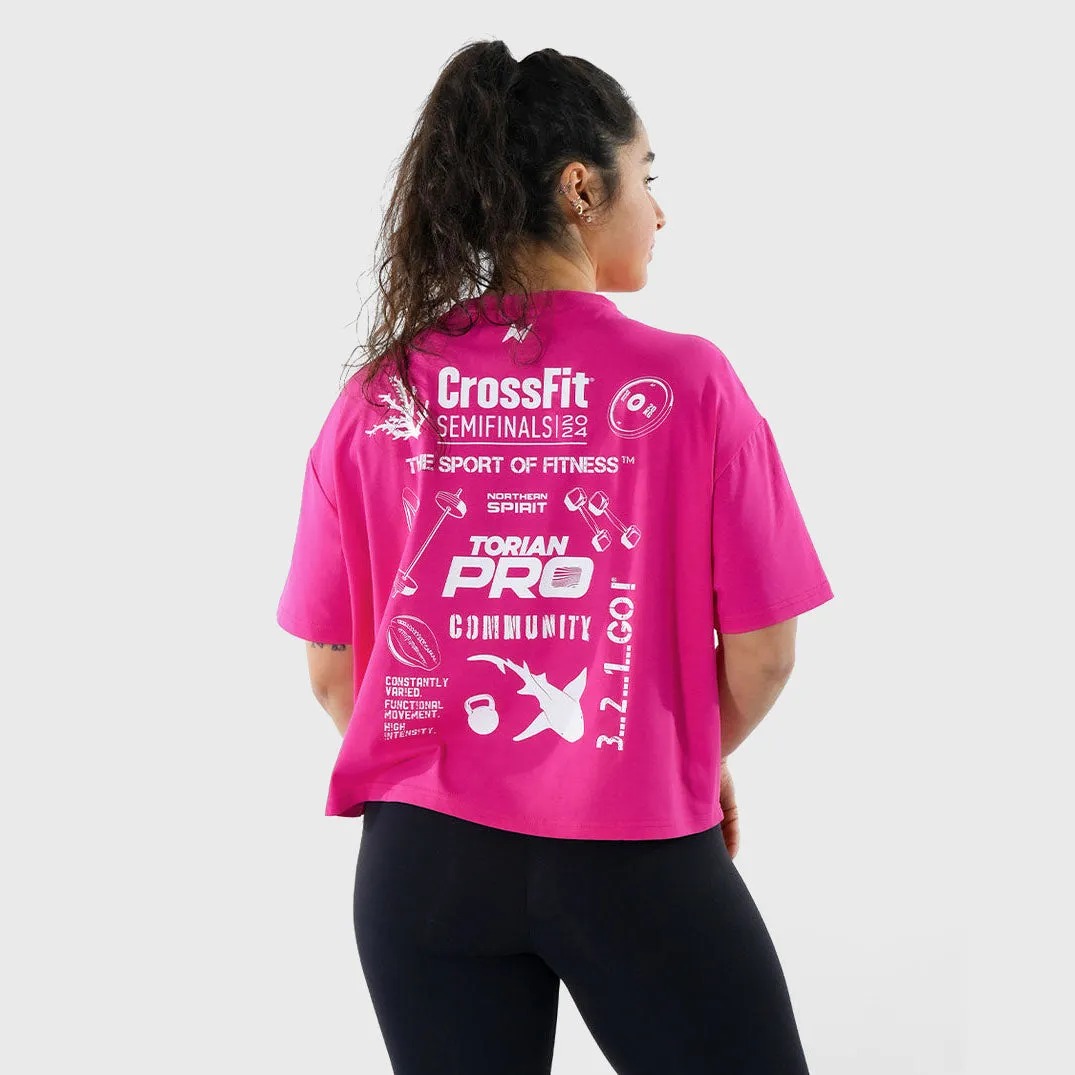 Northern Spirit - CrossFit® Women's Baggy Top Patchwork - Torian Pro - BUBBLEGUM