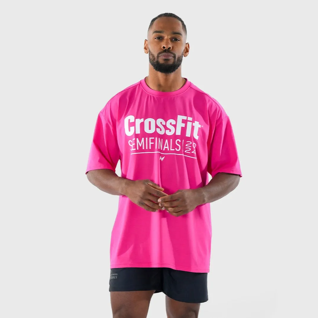 Northern Spirit - CrossFit® Smurf Patchwork Oversized T-Shirt - Torian Pro - BUBBLEGUM