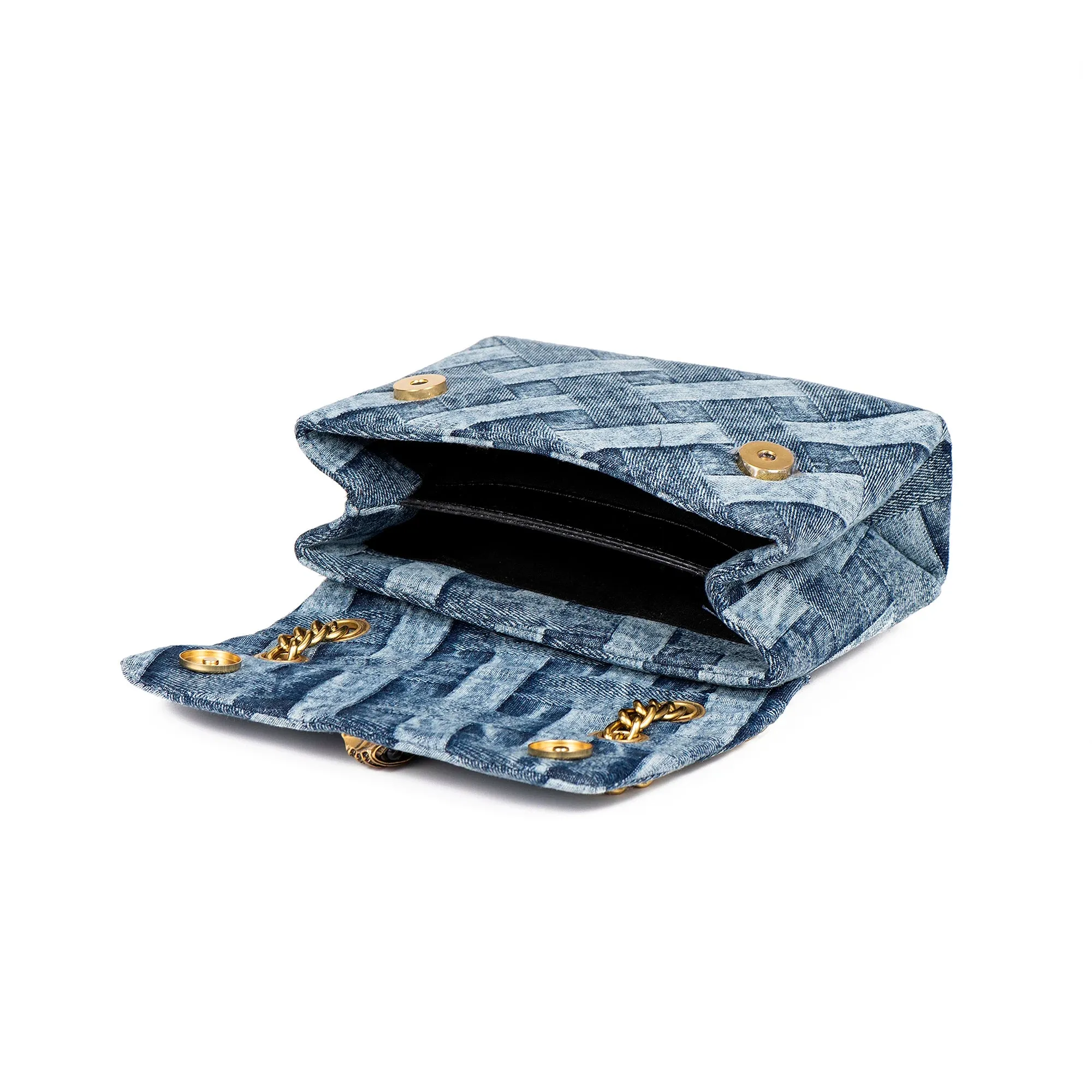 Patchwork Denim Shoulder Bag