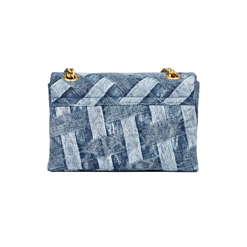 Patchwork Denim Shoulder Bag