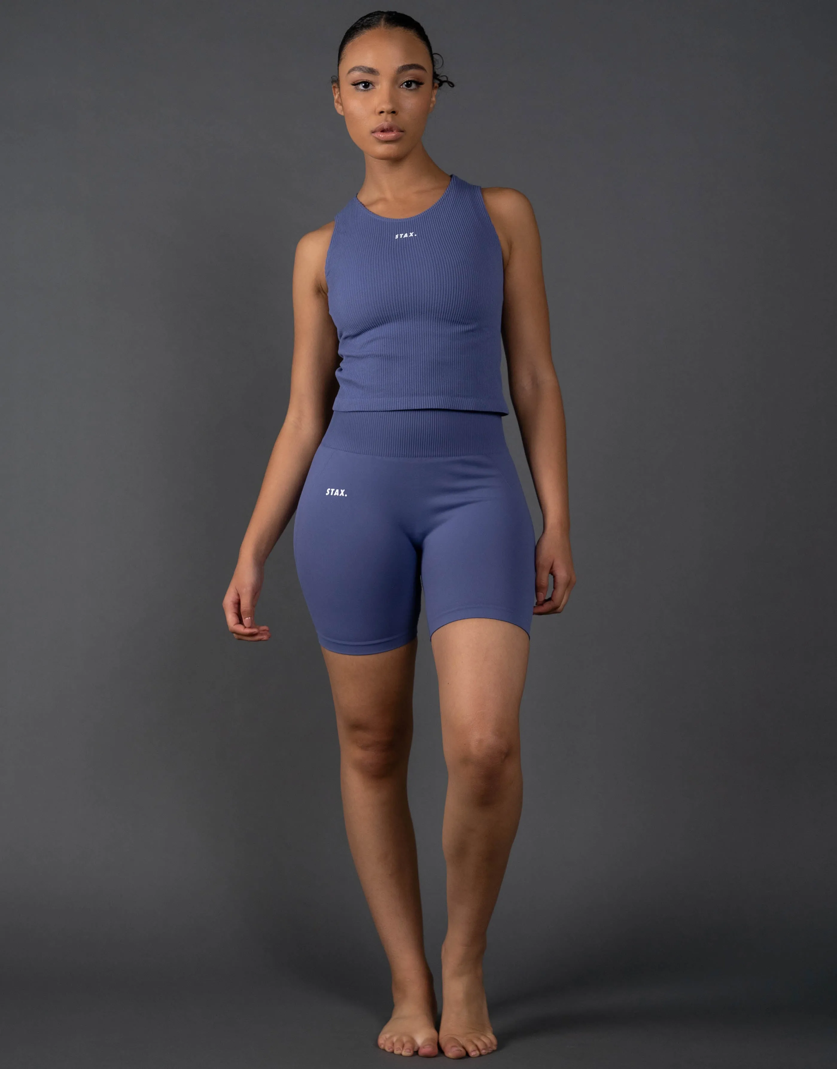 Premium Seamless Cropped Singlet Lounge V5.1 - Topaz