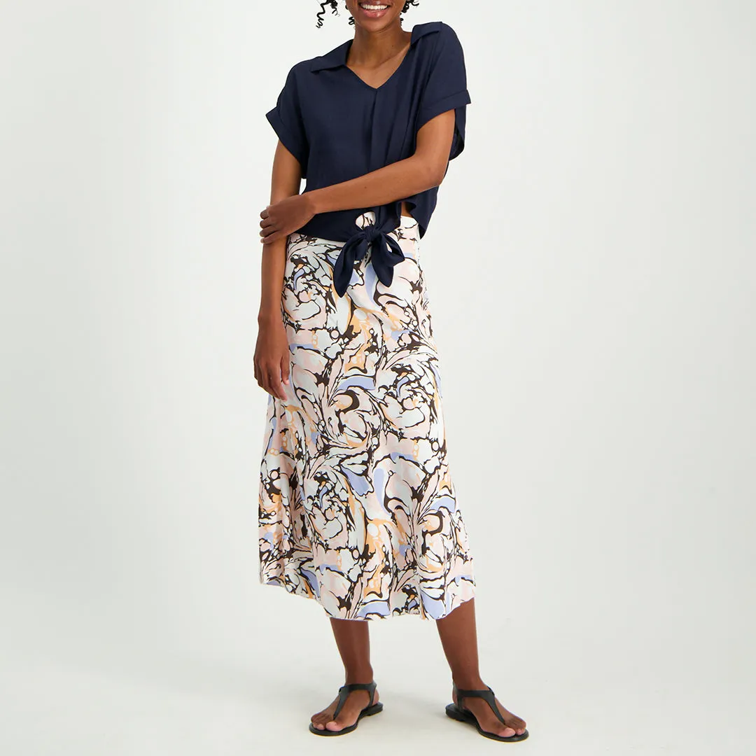 Printed Flare Skirt