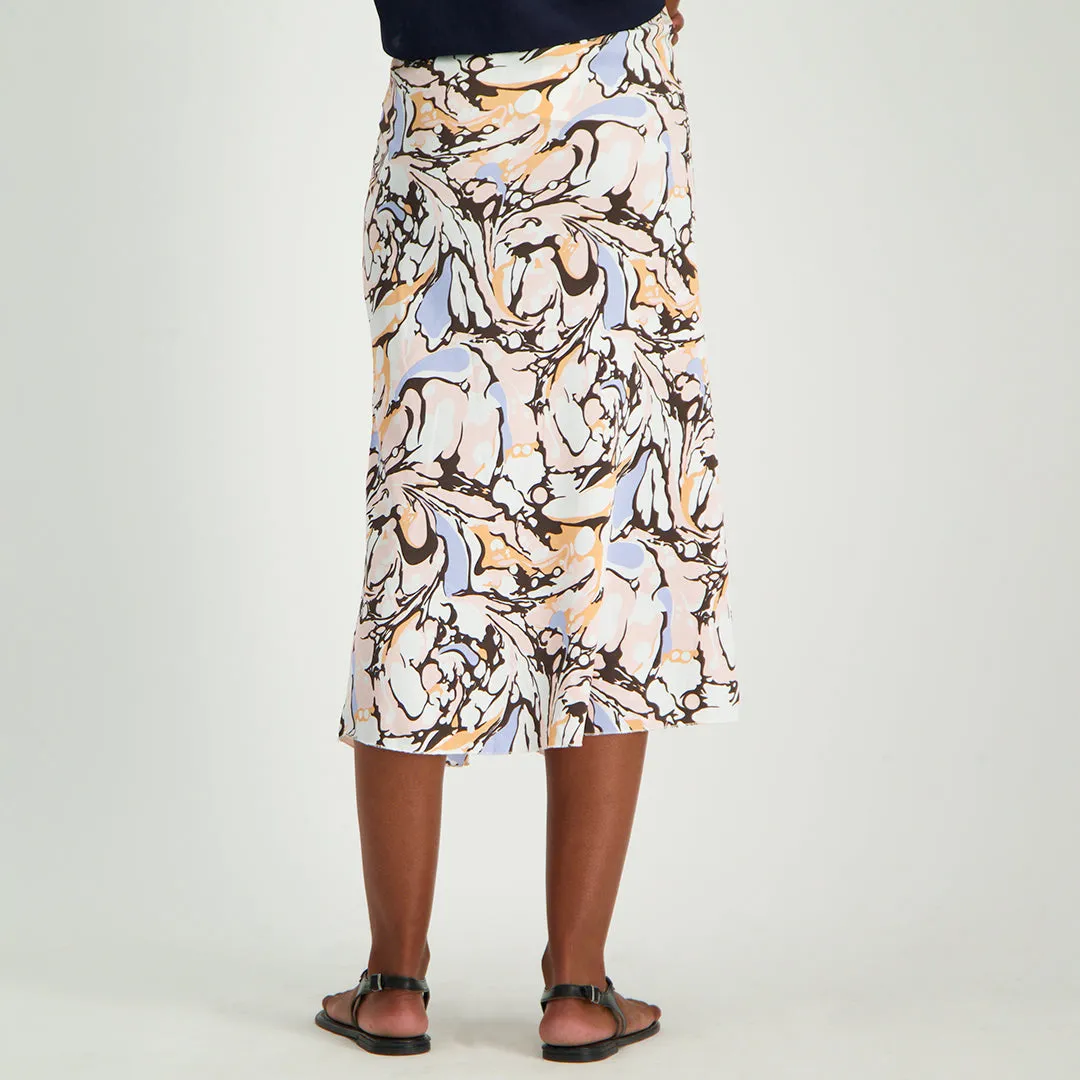 Printed Flare Skirt