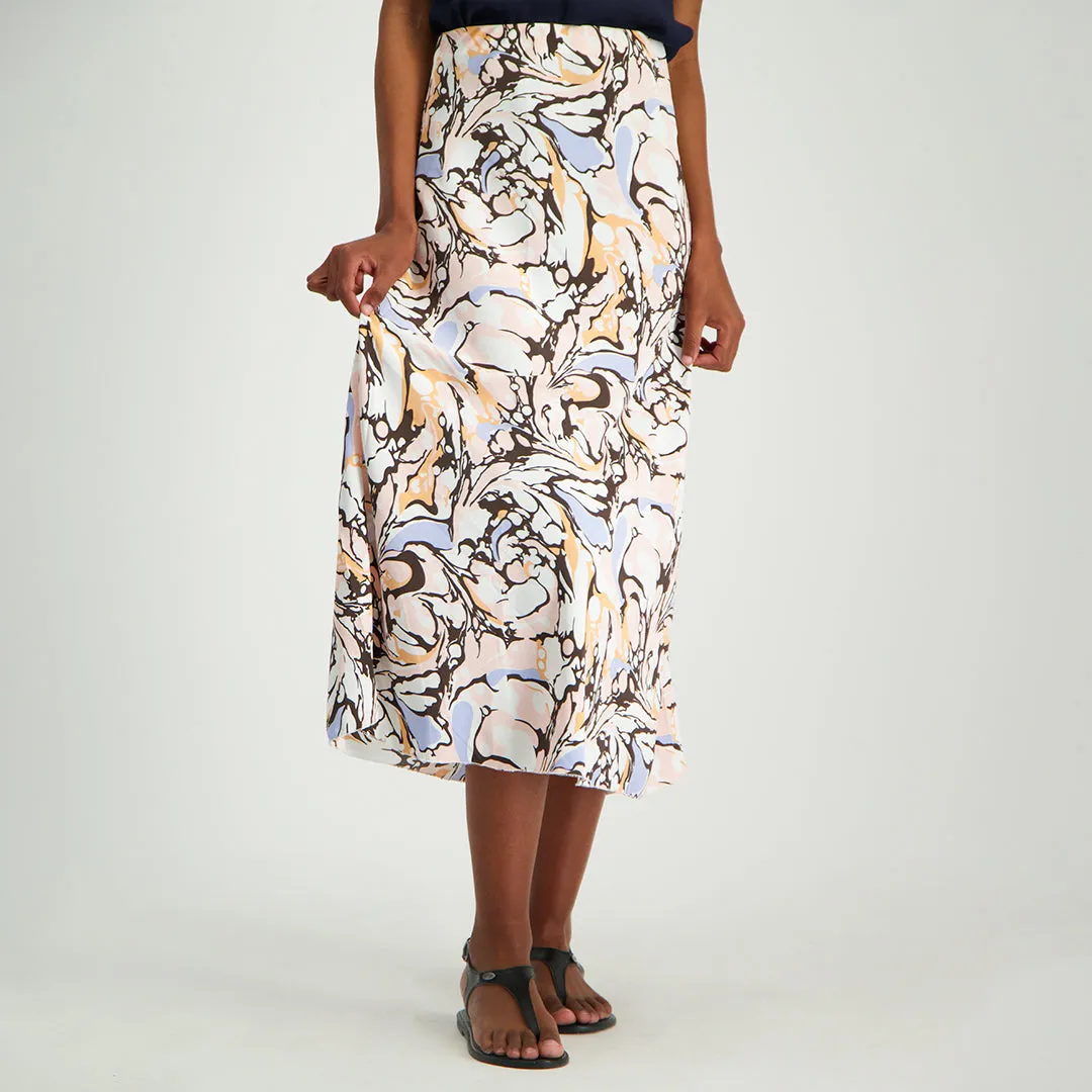 Printed Flare Skirt