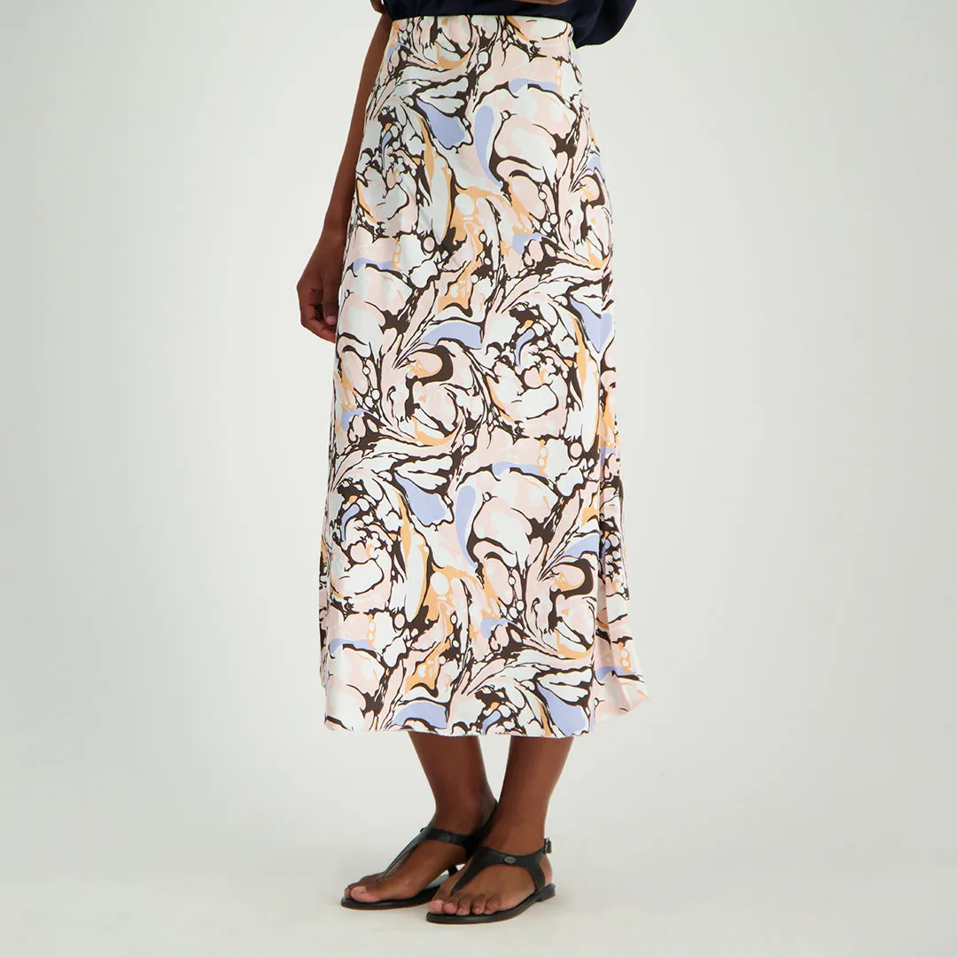 Printed Flare Skirt