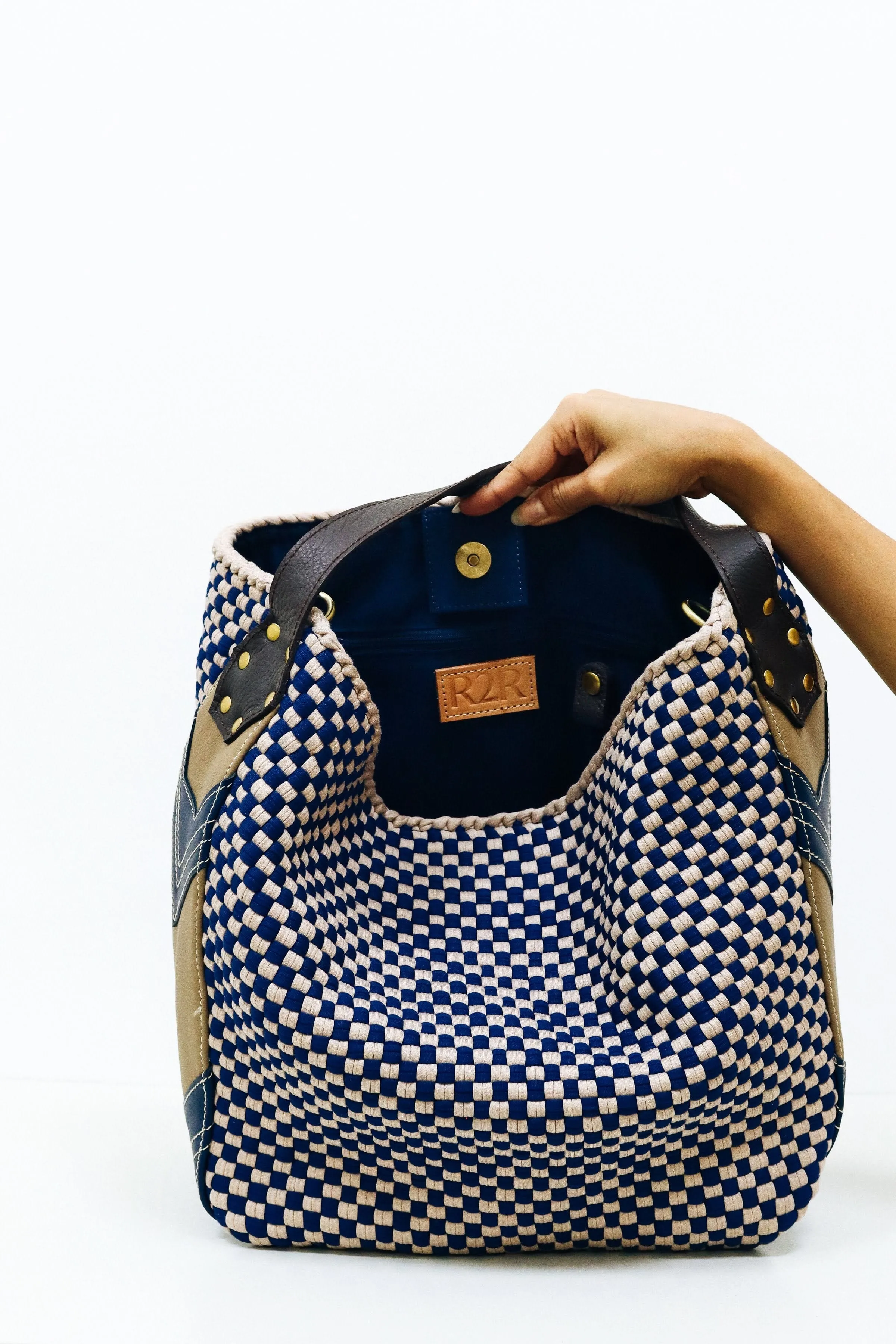 [Ready Today] Buslo Medley Leather Patchwork Navy