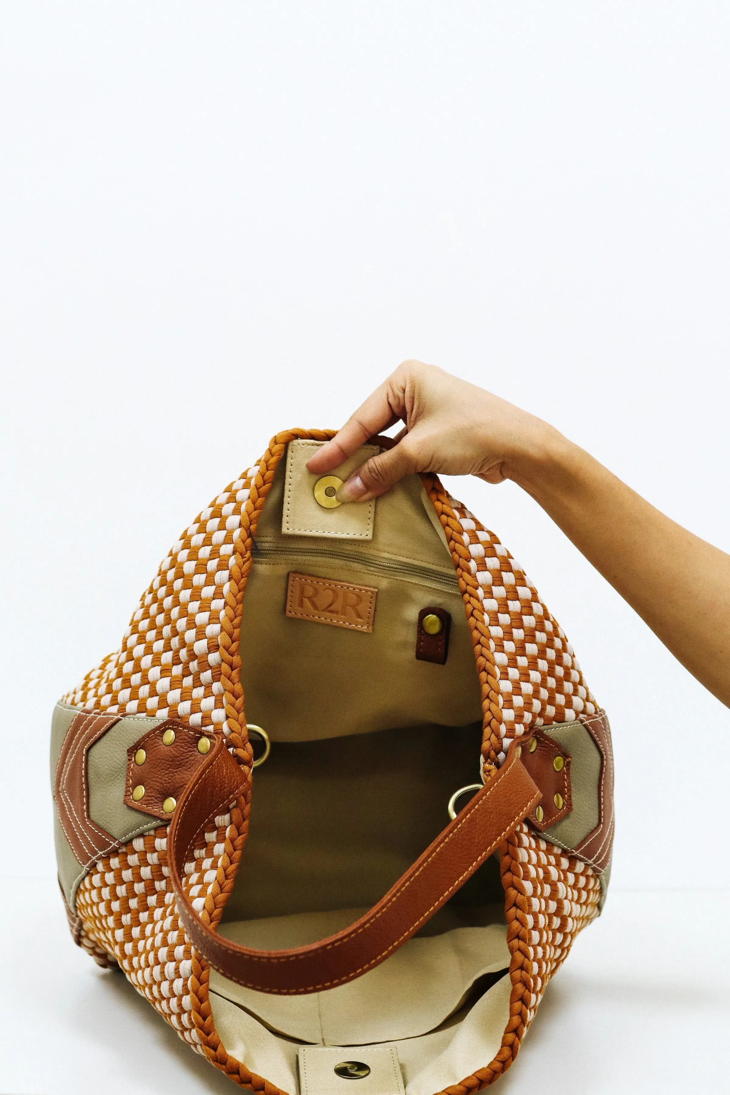 [Ready Today] Buslo Medley Leather Patchwork Tan