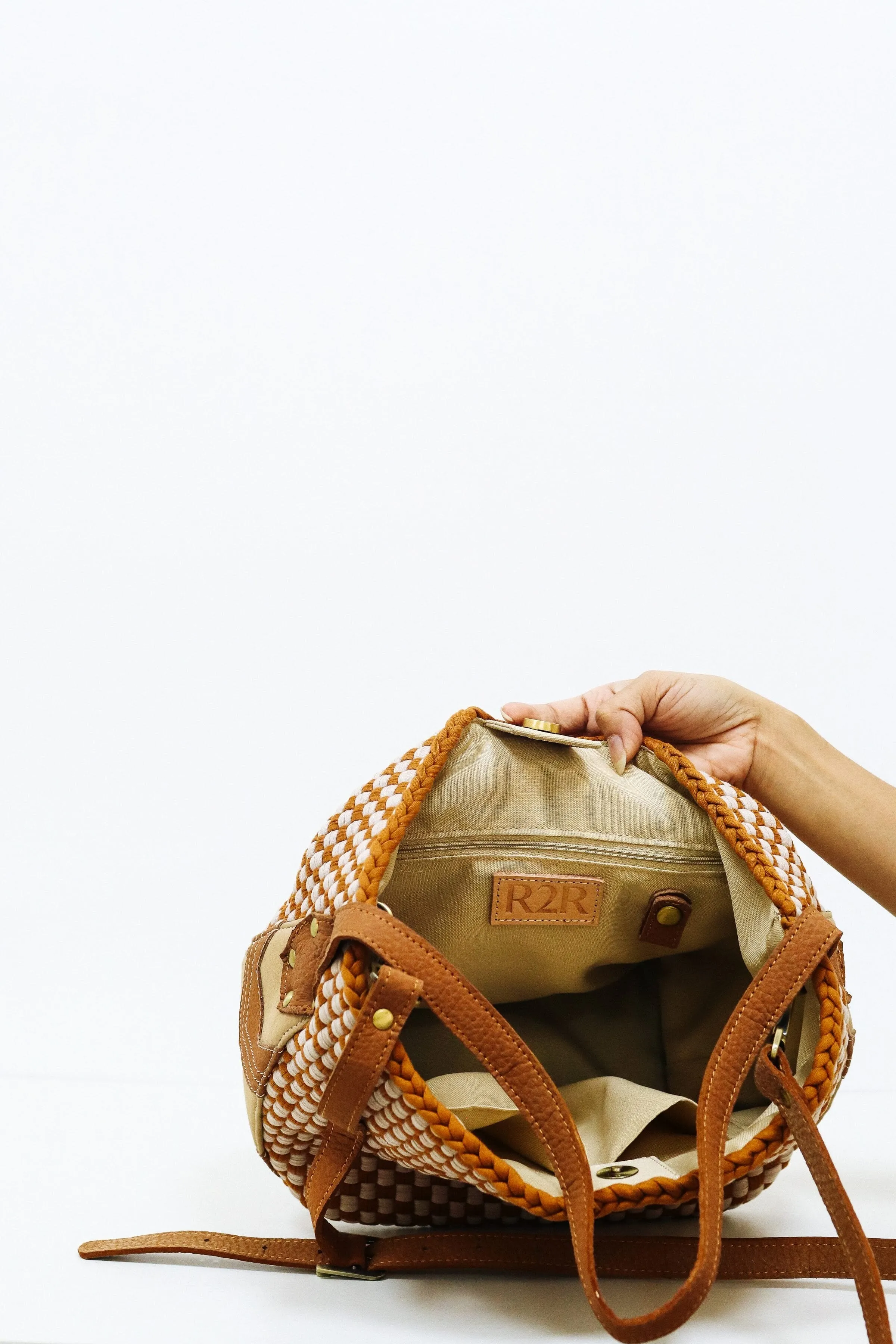 [Ready Today] Buslo Mini Medley Leather Patchwork Tan