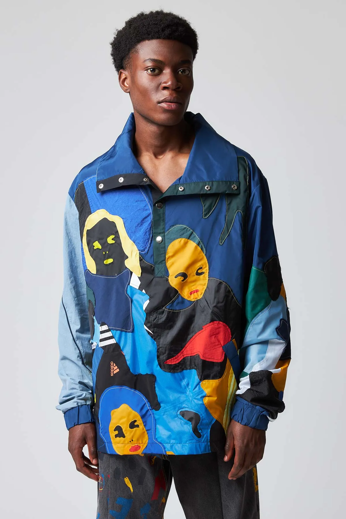 Recycled Windbreaker Popper Top