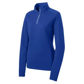 Sport-Tek® Ladies Sport-Wick® Textured 1/4-Zip Pullover