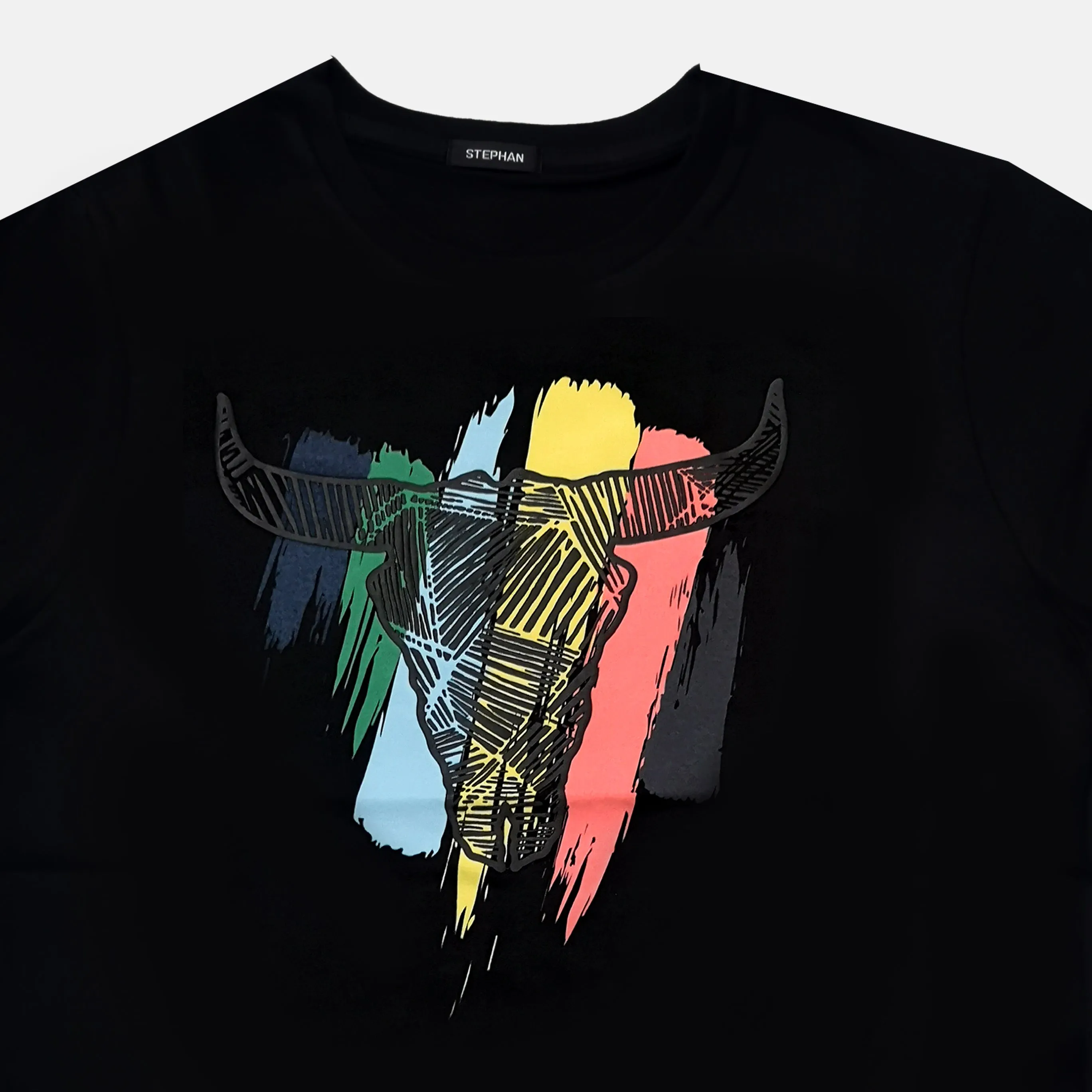 Stephan Nkuni Zulu Paint Black T shirt