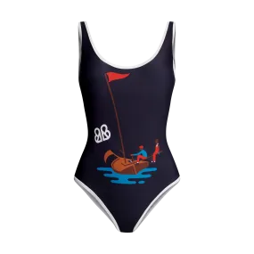 THE NAVIS SWIMSUIT-NAVY