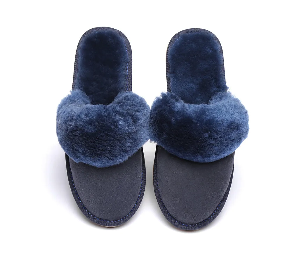 Urban UGG® Australian Made Sheepskin Wool Collar Scuff Slippers