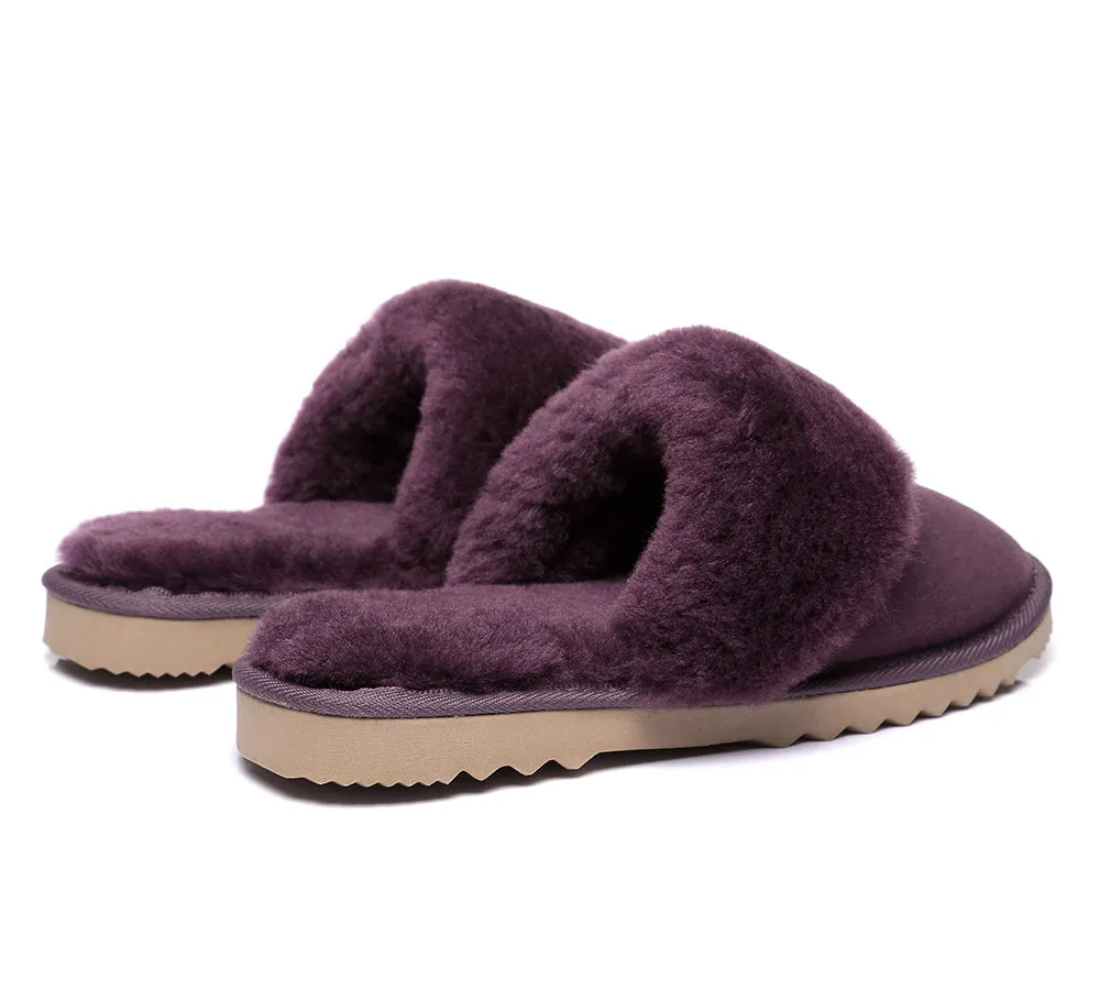 Urban UGG® Australian Made Sheepskin Wool Collar Scuff Slippers