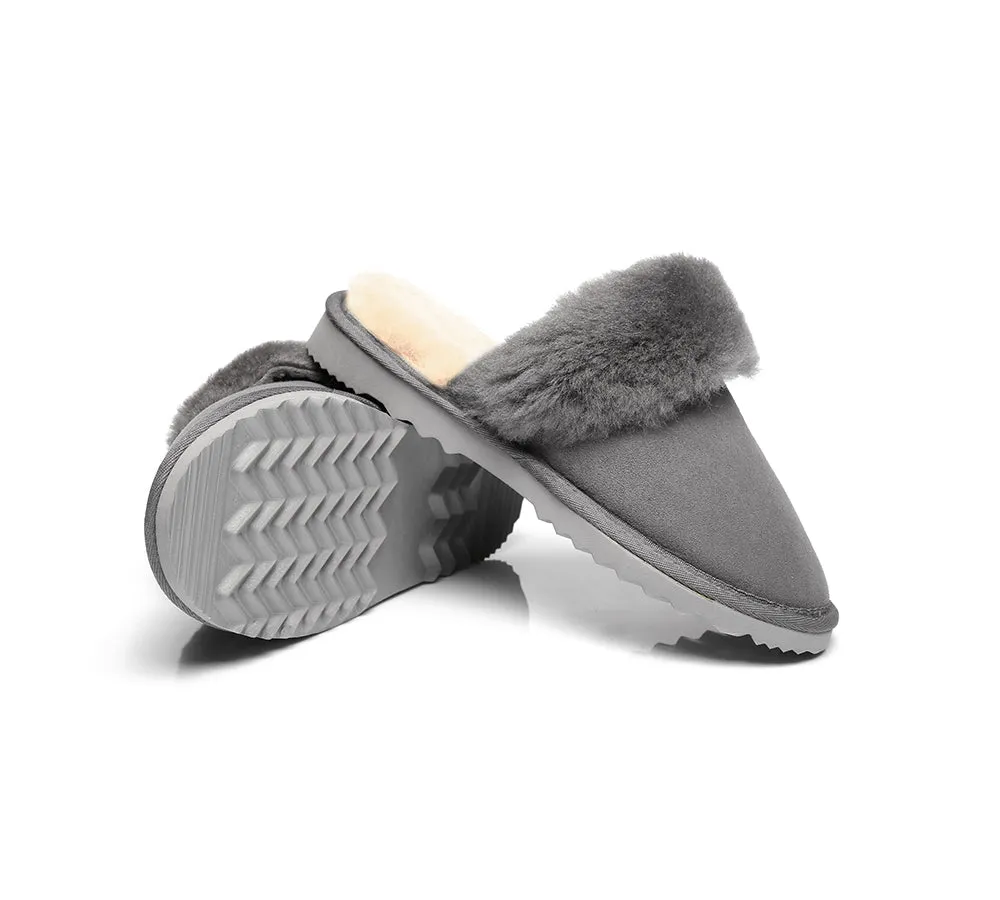 Urban UGG® Australian Made Sheepskin Wool Collar Scuff Slippers