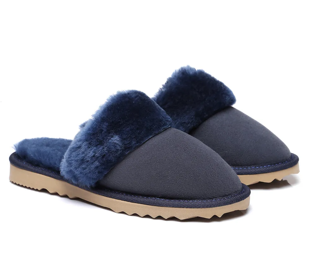 Urban UGG® Australian Made Sheepskin Wool Collar Scuff Slippers