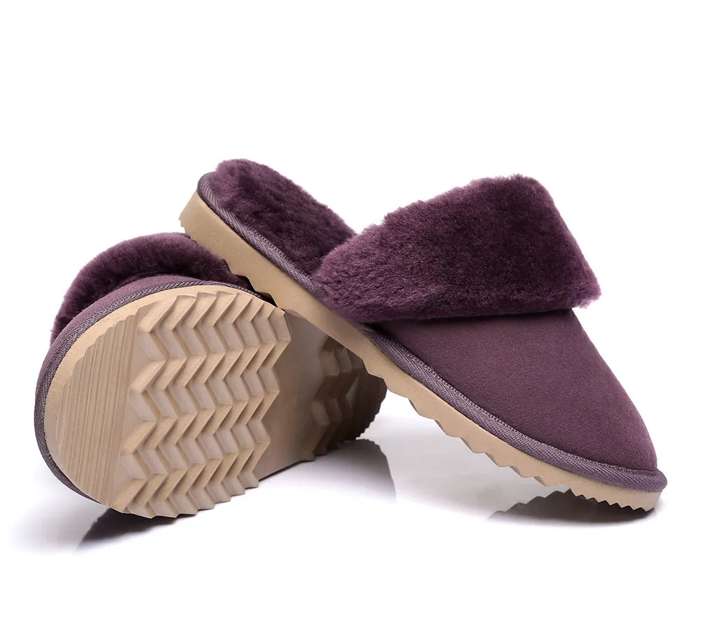 Urban UGG® Australian Made Sheepskin Wool Collar Scuff Slippers